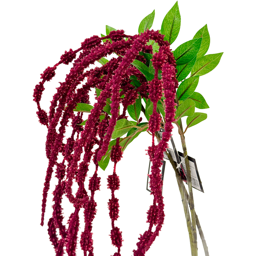 Растение искусственное ампельное "Амарант", H112 см Бордовый