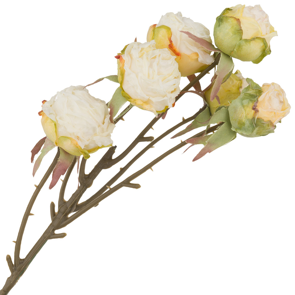 Цветок искусственный "Роза", H53 см Белый