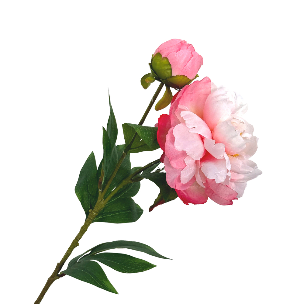 Цветок искусственный "Пион", H67 см Темно-розовый