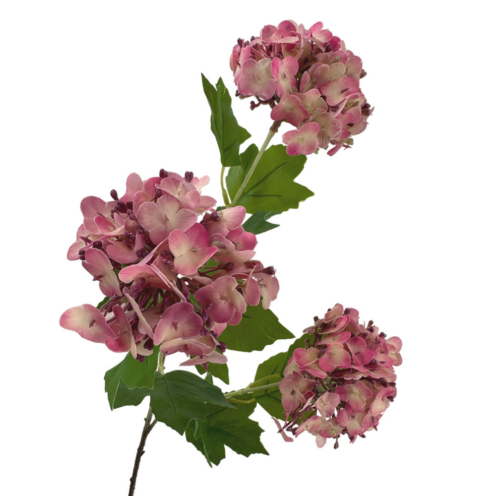 Ветка искусственная "Гортензия", H64 см Розовый