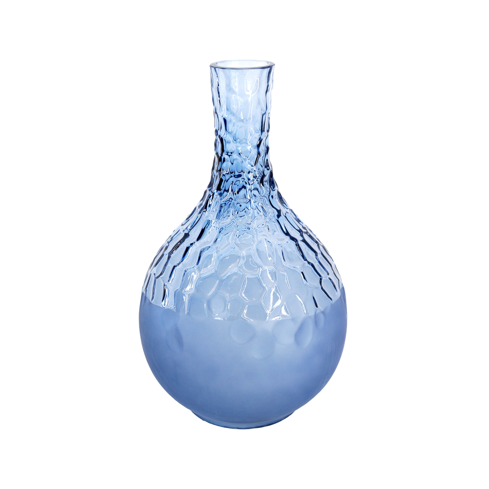 Ваза "Luxury" (стекло), D18xH28 см Синий