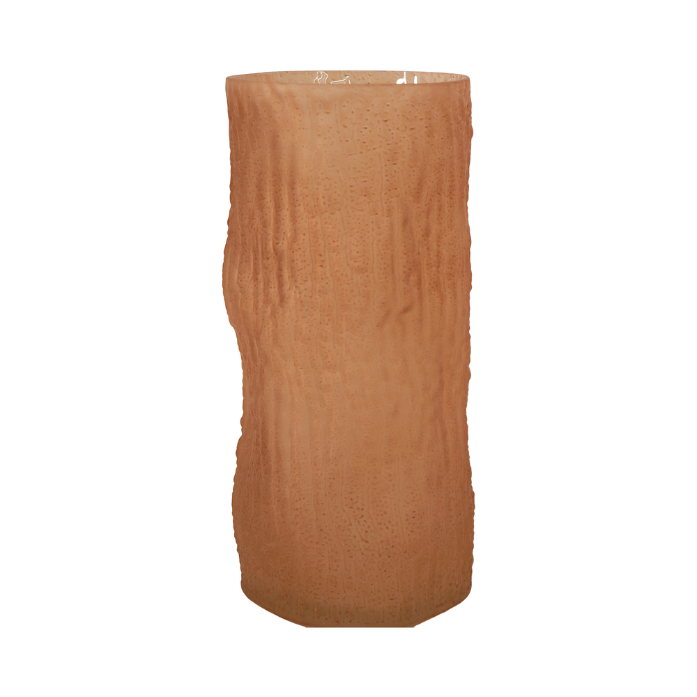 Ваза "Волна Матовая" (стекло), D14,5xH32 см Розовый