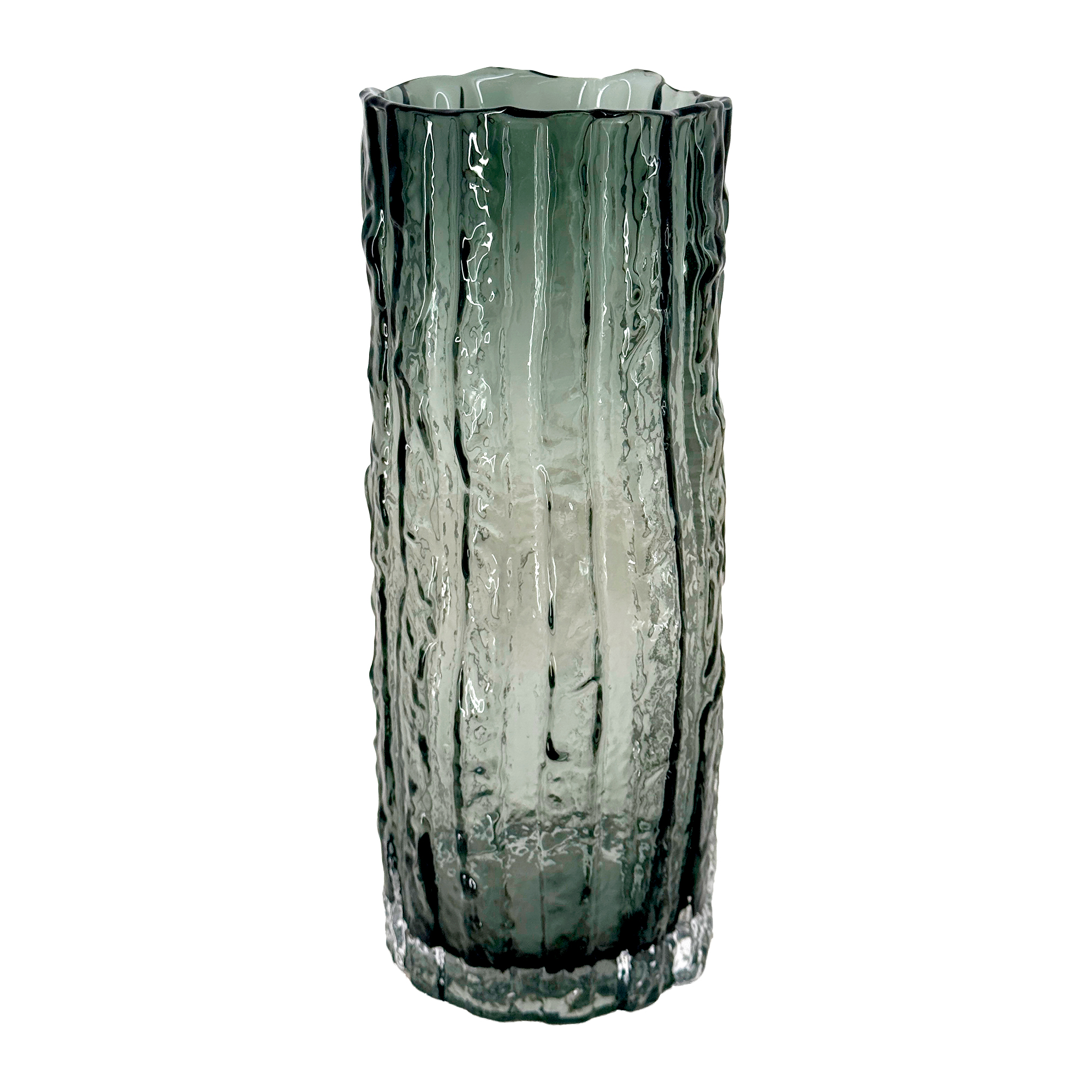 Ваза "Ice" (стекло), D10xH25 см Черный