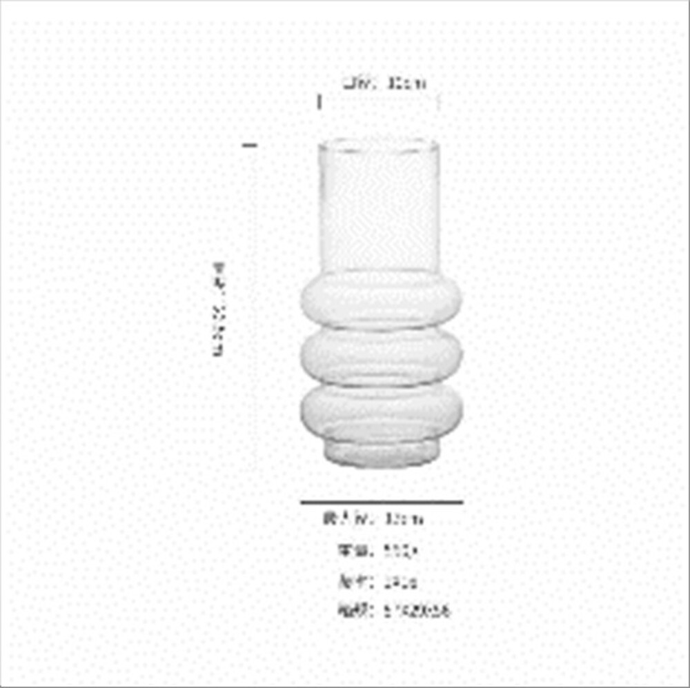 Ваза (стекло), D13xH26,5 см Прозрачный