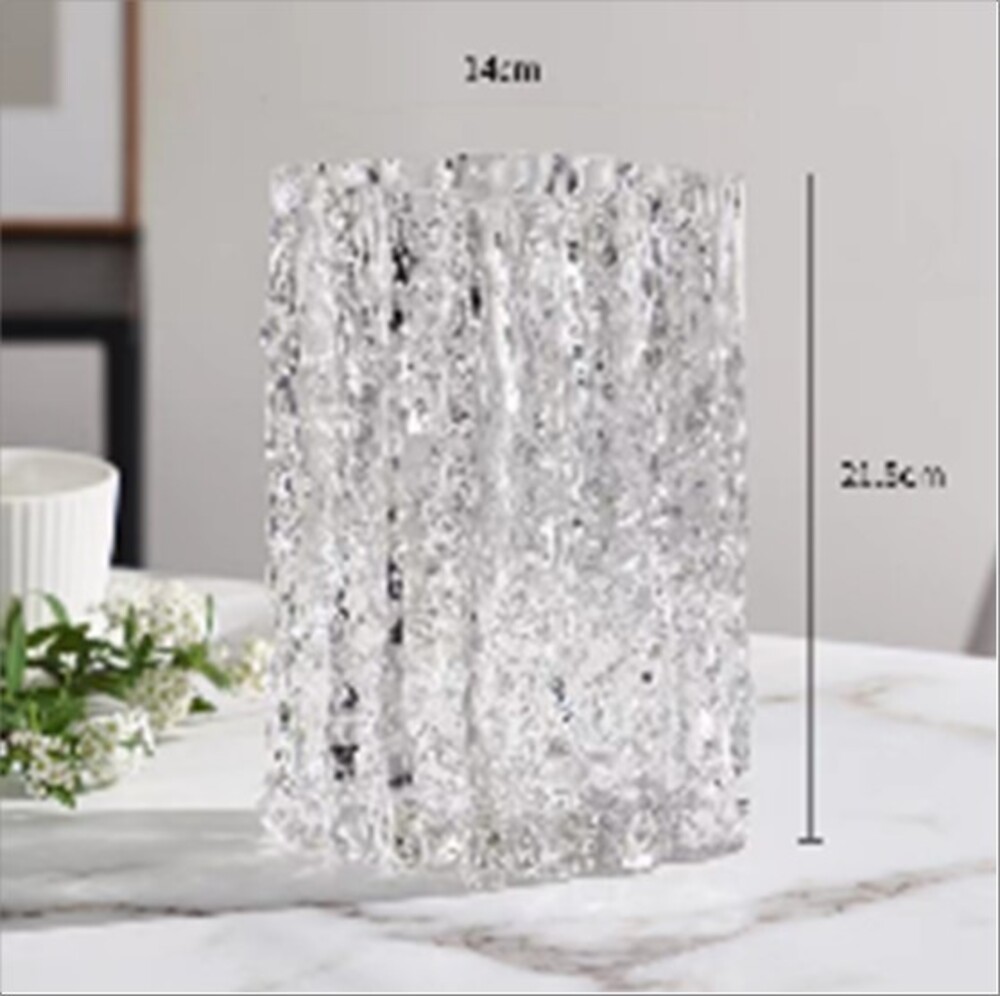 Ваза "Ice" (стекло), 15x15xH20,5 см Прозрачный