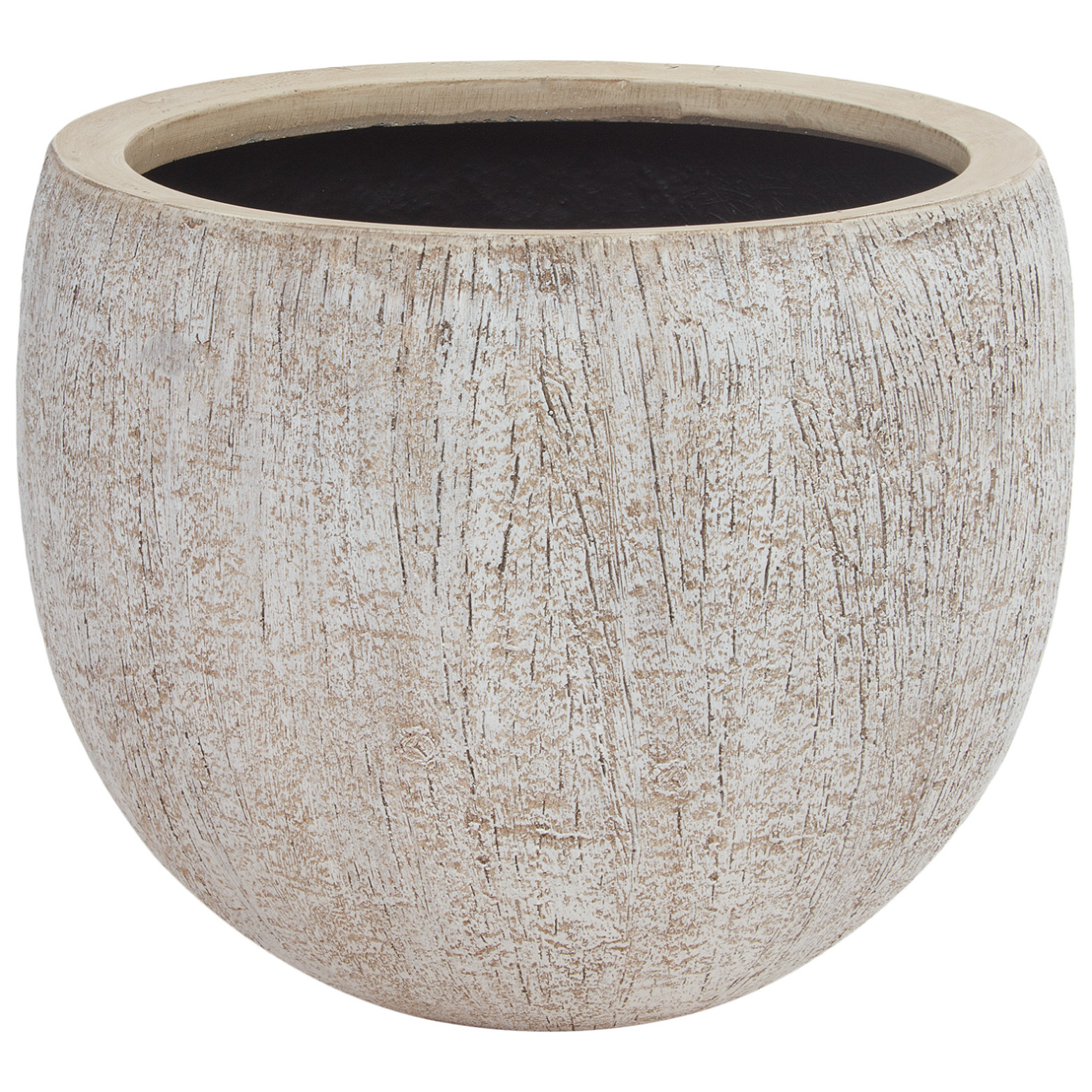 Кашпо Nobilis Marco "Pw-hwoodbeige Round", (полистоун), D42хH35 см Светло-коричневый