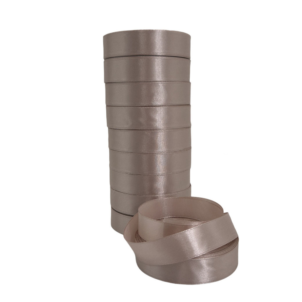 Лента атлас, 20 ммx25 ярд Пыльно-розовый