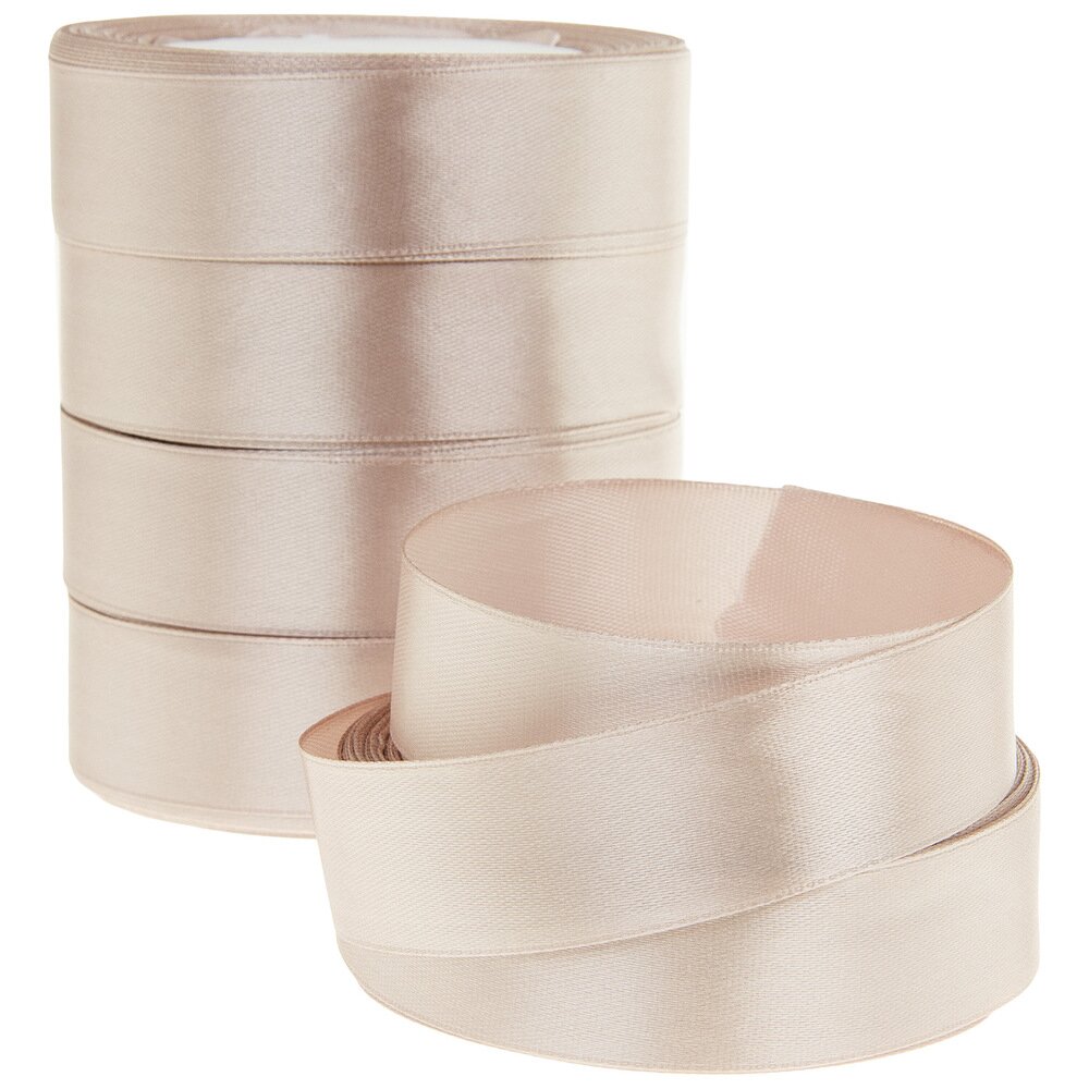Лента атлас, 25 ммx25 ярд Пыльно-розовый