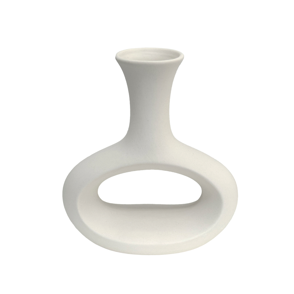 Ваза "Майя" (керамика), 15x5,5xH16,5 см Белый