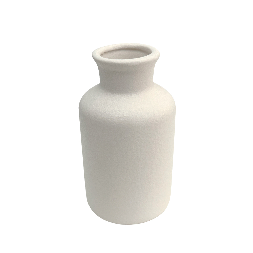 Ваза "Бутыль" (керамика), D7xН12,5 см Белый