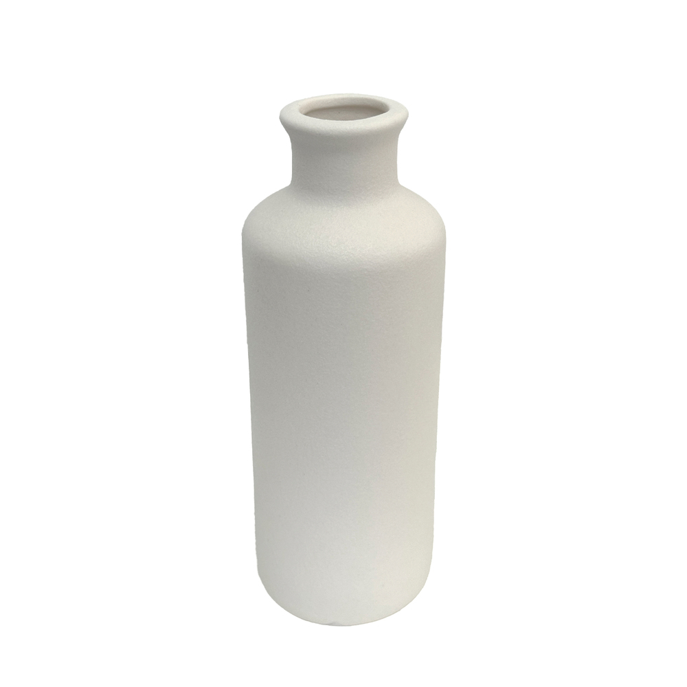 Ваза "Бутыль" (керамика), D7xН19 см Белый
