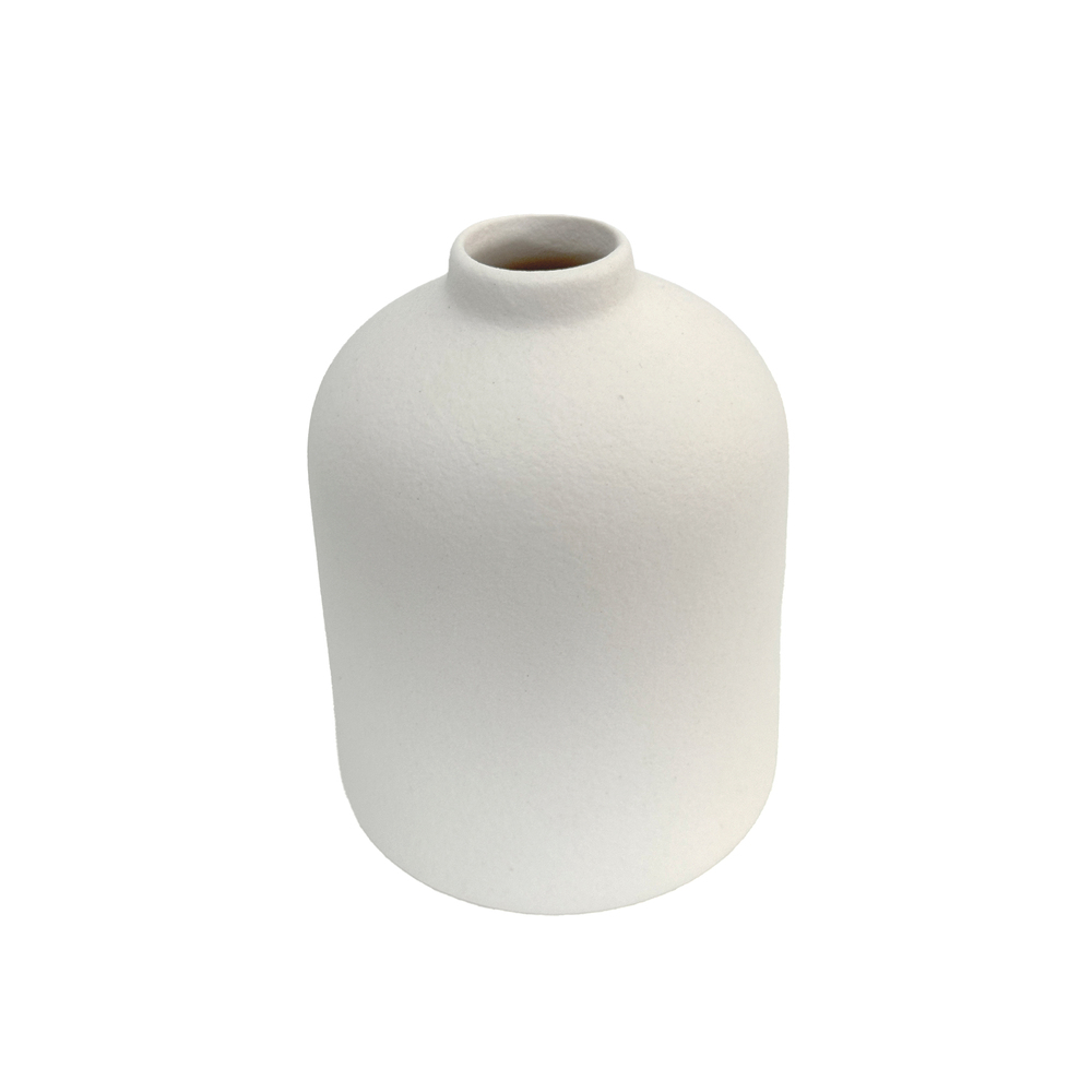 Ваза "Бутыль" (керамика), D8xН11,5 см Белый