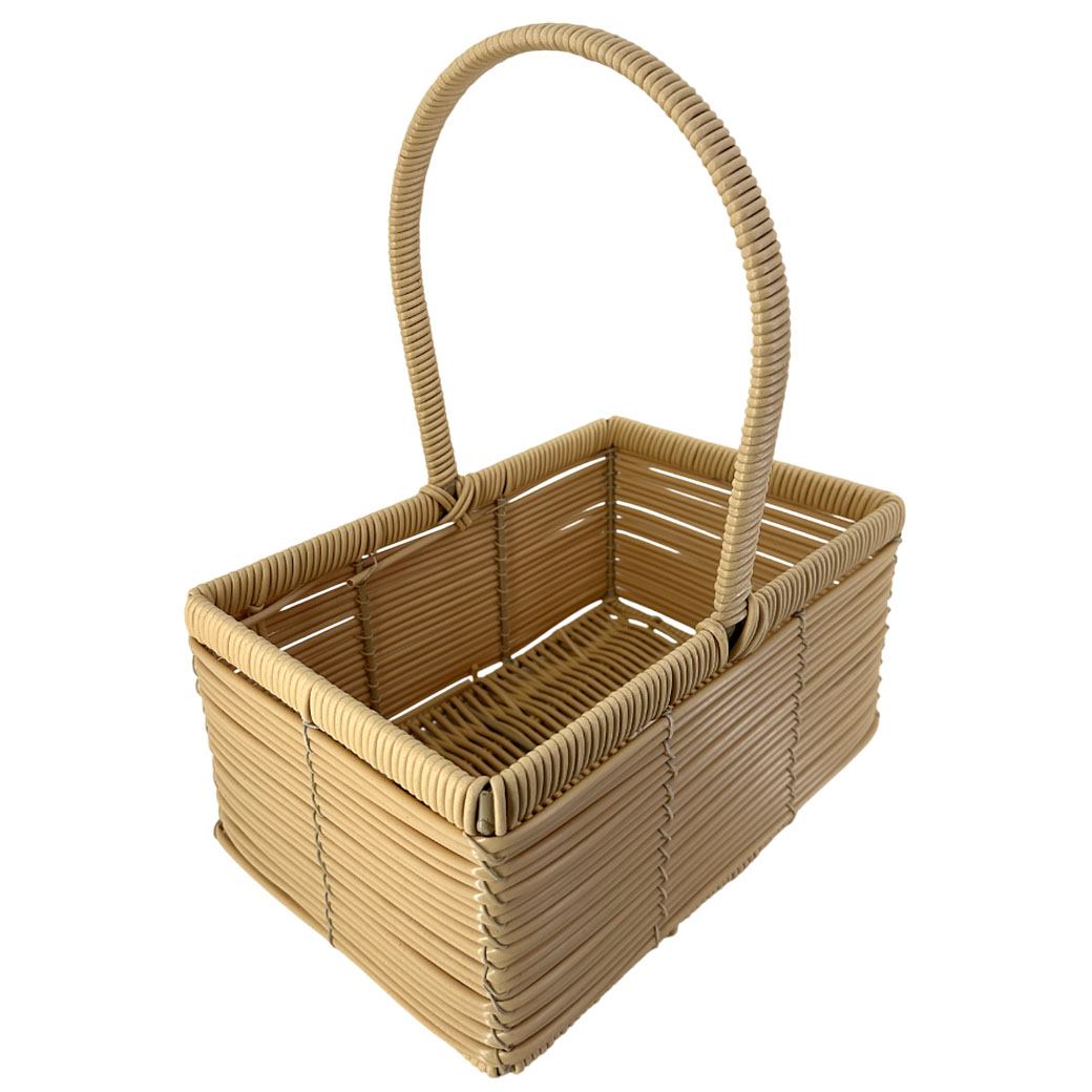 Корзина плетеная (ротанг), 26x17xH31 см Кремовый