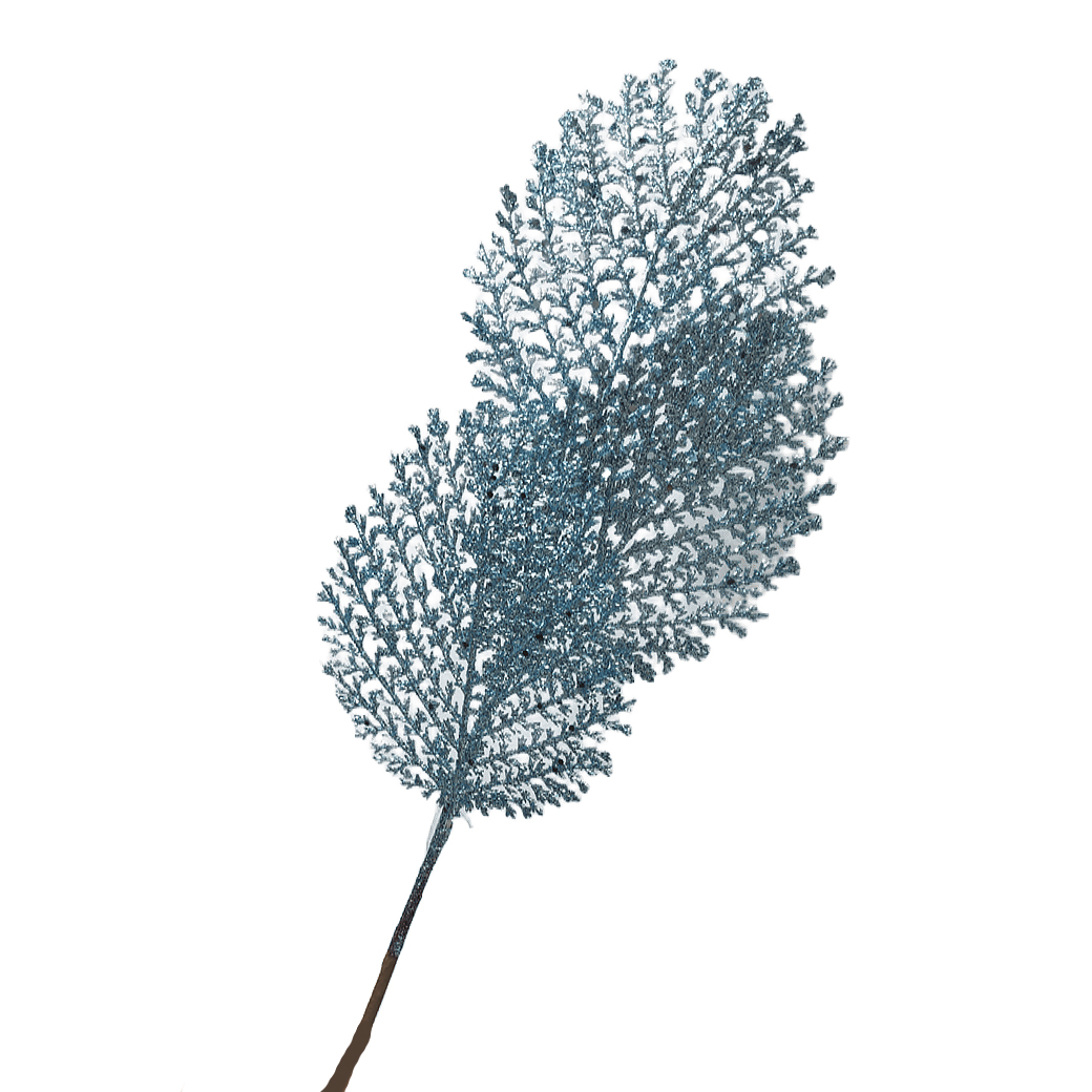 Ветка искусственная (пластик), Н66 см Голубой