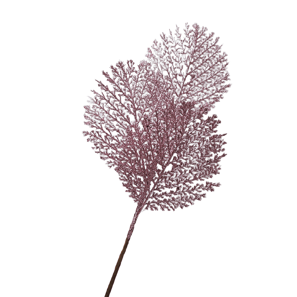 Ветка искусственная (пластик), Н66 см Розовый
