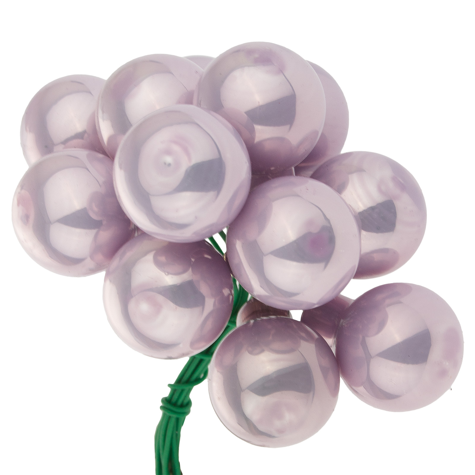 Елочная игрушка "Шар на проволоке" (стекло), D2 см, набор (144 шт) Сиреневый