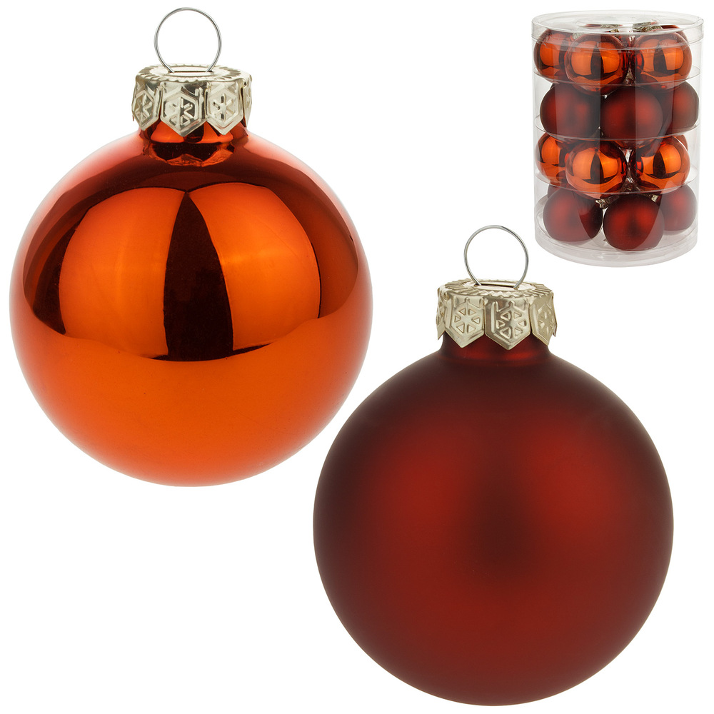 Елочная игрушка "Шар" (стекло), D6 см, набор (20 шт) Коричневый