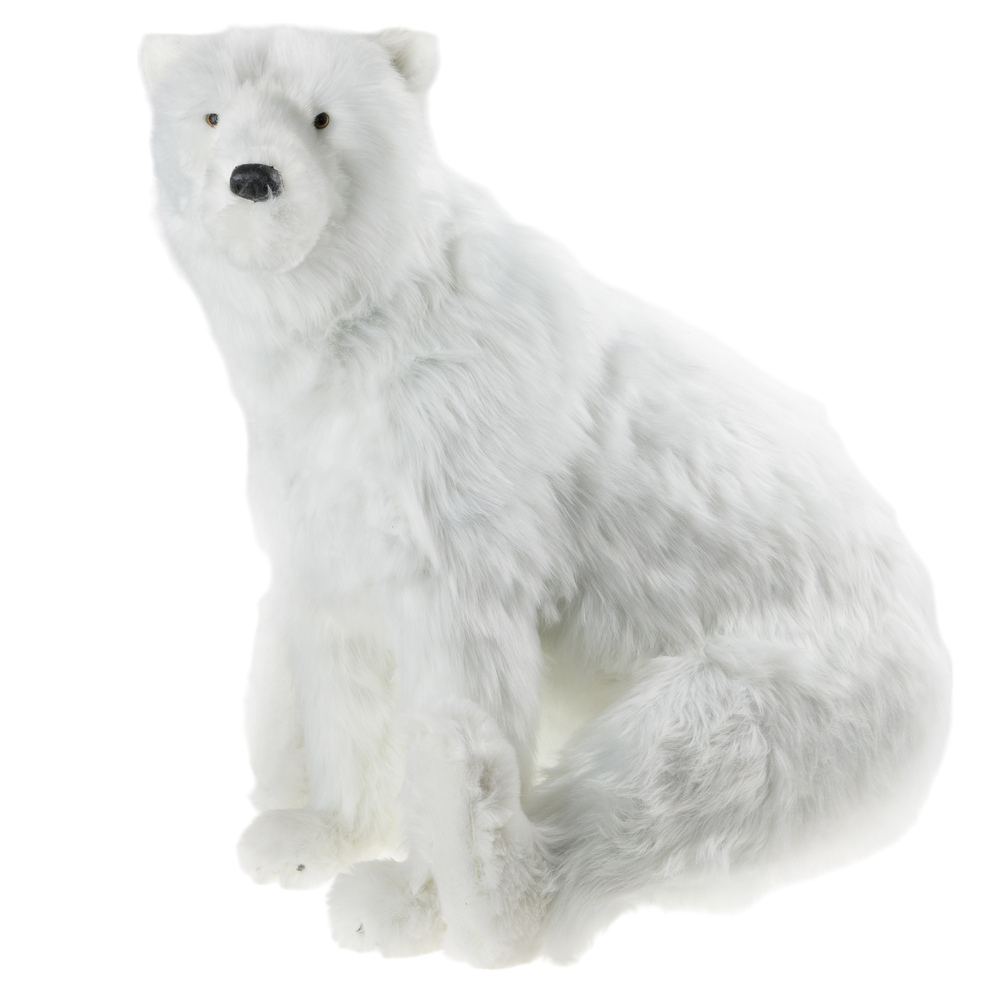 Фигура "Медведь" (иск. мех), 70x53x74 см Белый