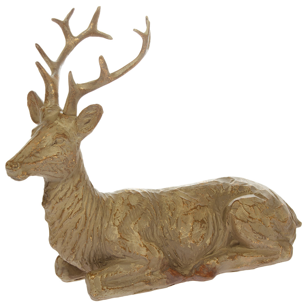 Фигура "Олень" (полирезин), 19,5x11xH16,5 см Золотой
