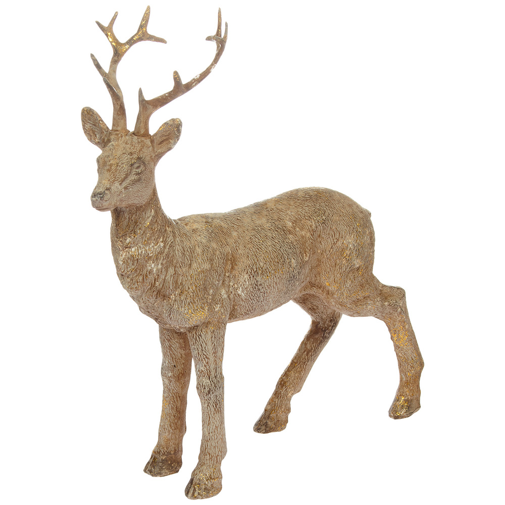 Фигура "Олень" (полирезин), 22x9xH26 см Золотой