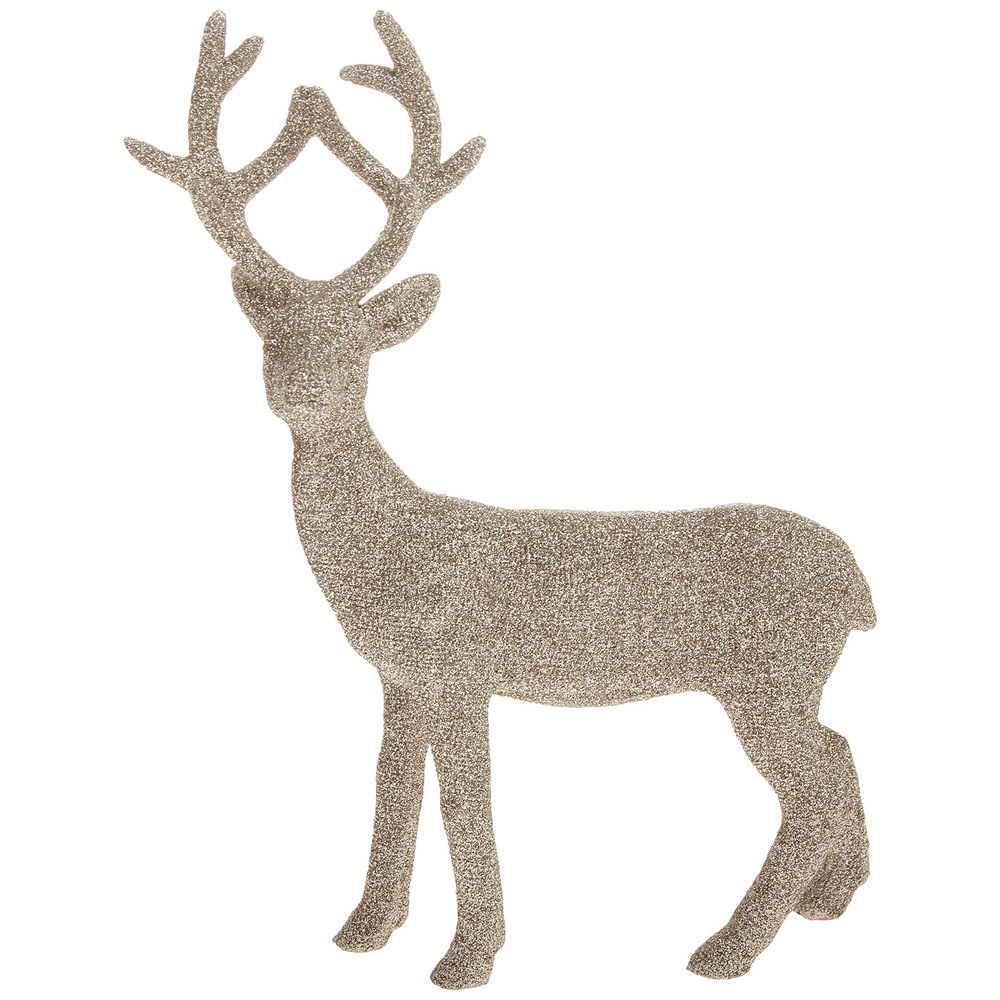 Фигура "Олень" (полирезин), 16x10xH23 см Шампань