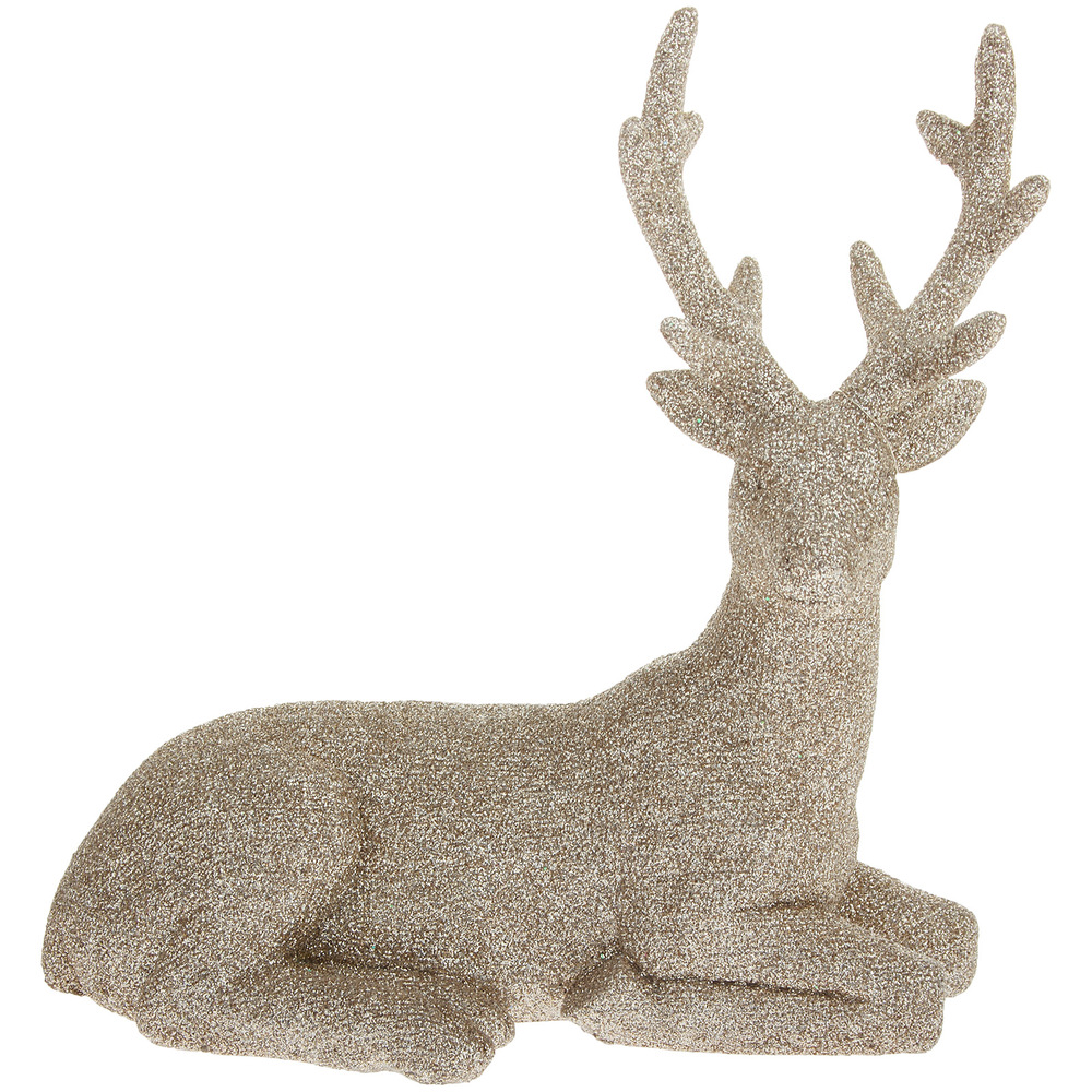 Фигура "Олень" (полирезин), 17,5x8xH18 см Шампань