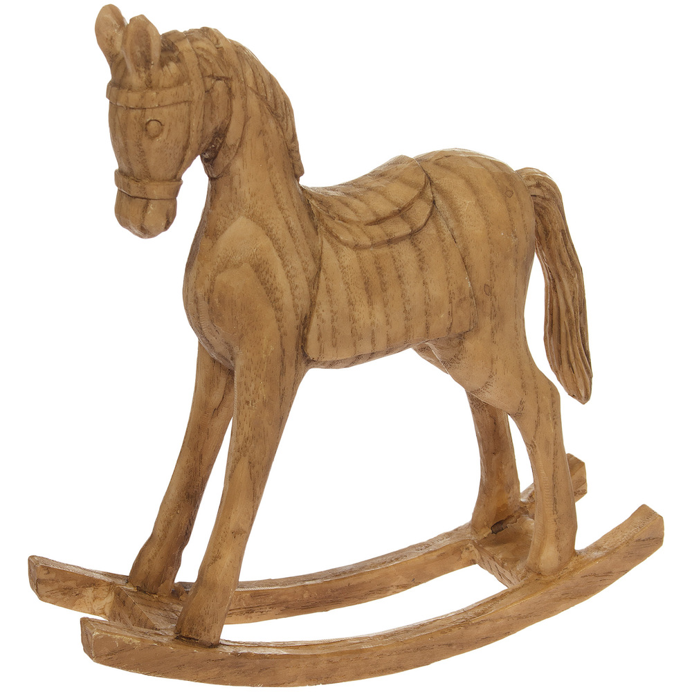 Фигура "Лошадь-качалка" (полирезин), 14,5x4,5xH15 см Коричневый