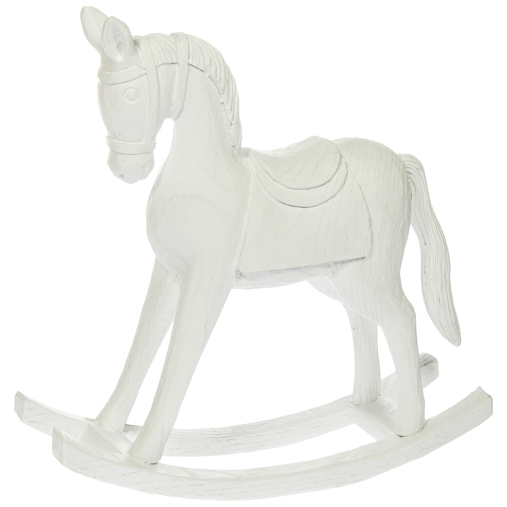 Фигура "Лошадь-качалка" (полирезин), 24,5x7,5xH24,5 см Белый