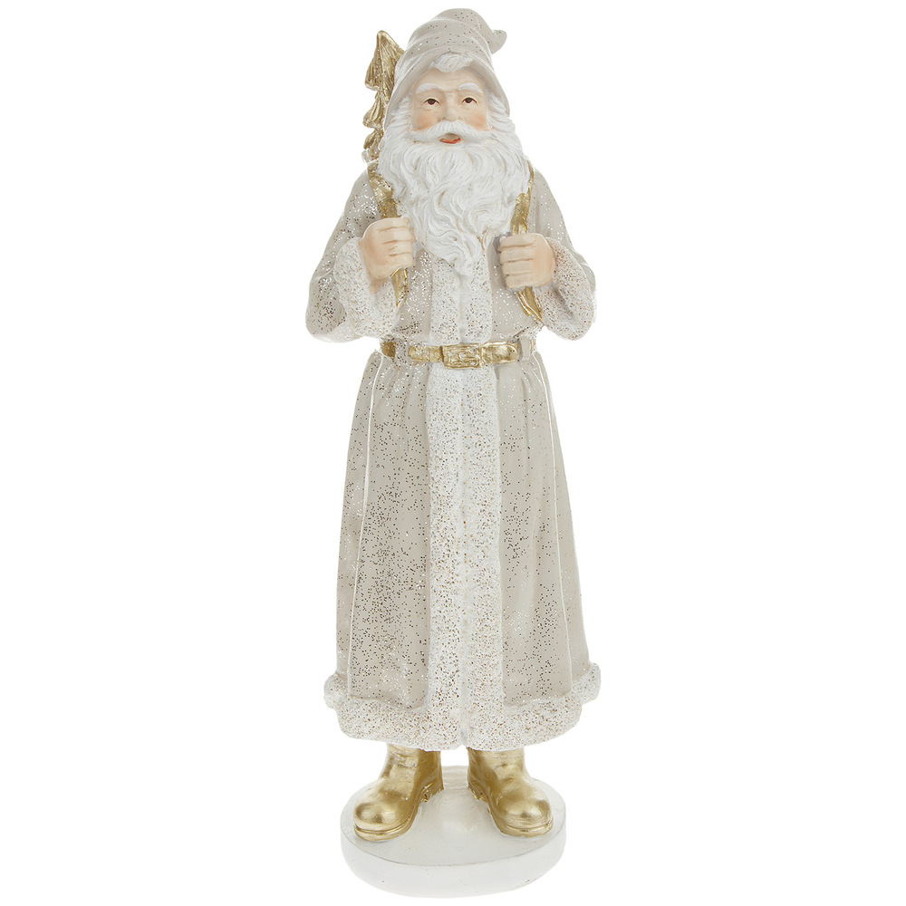 Фигура "Санта" (полирезин), 13x11xH31 см Кремовый