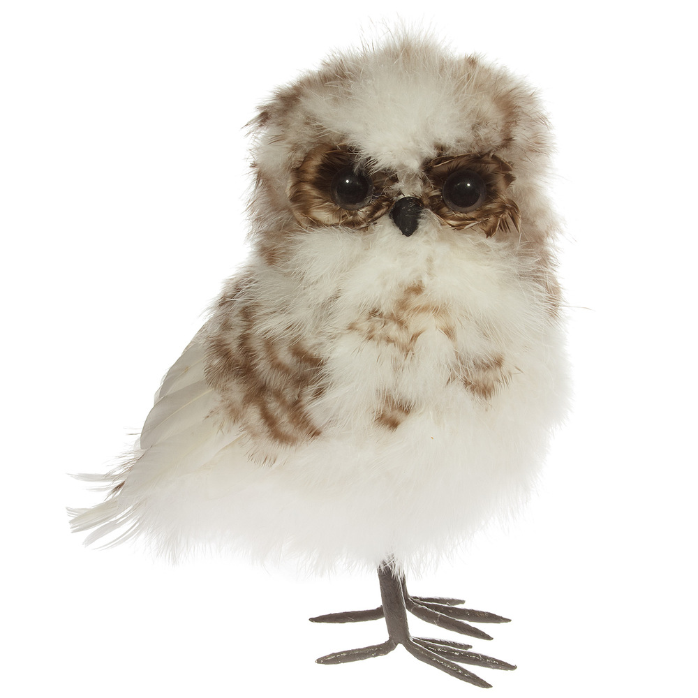 Фигурка "Сова" (искусственный мех), 18х13хН23 см Натуральный