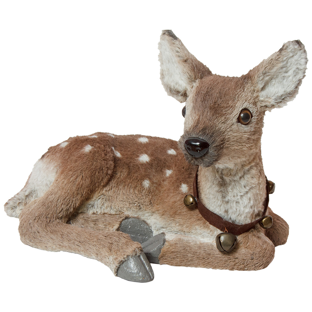 Фигура "Олененок" (иск. мех), 40x28xH30 см Коричневый