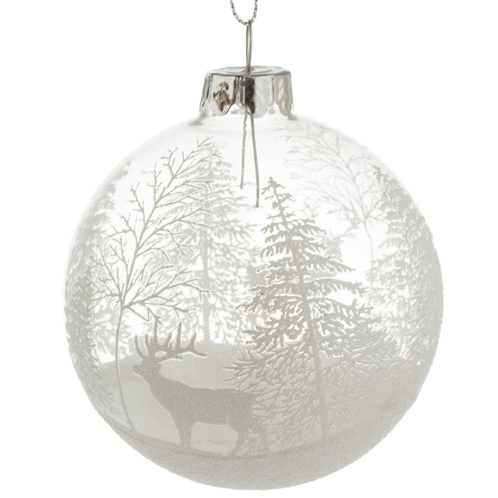 Елочная игрушка "Шар" (стекло), D8 см Прозрачный