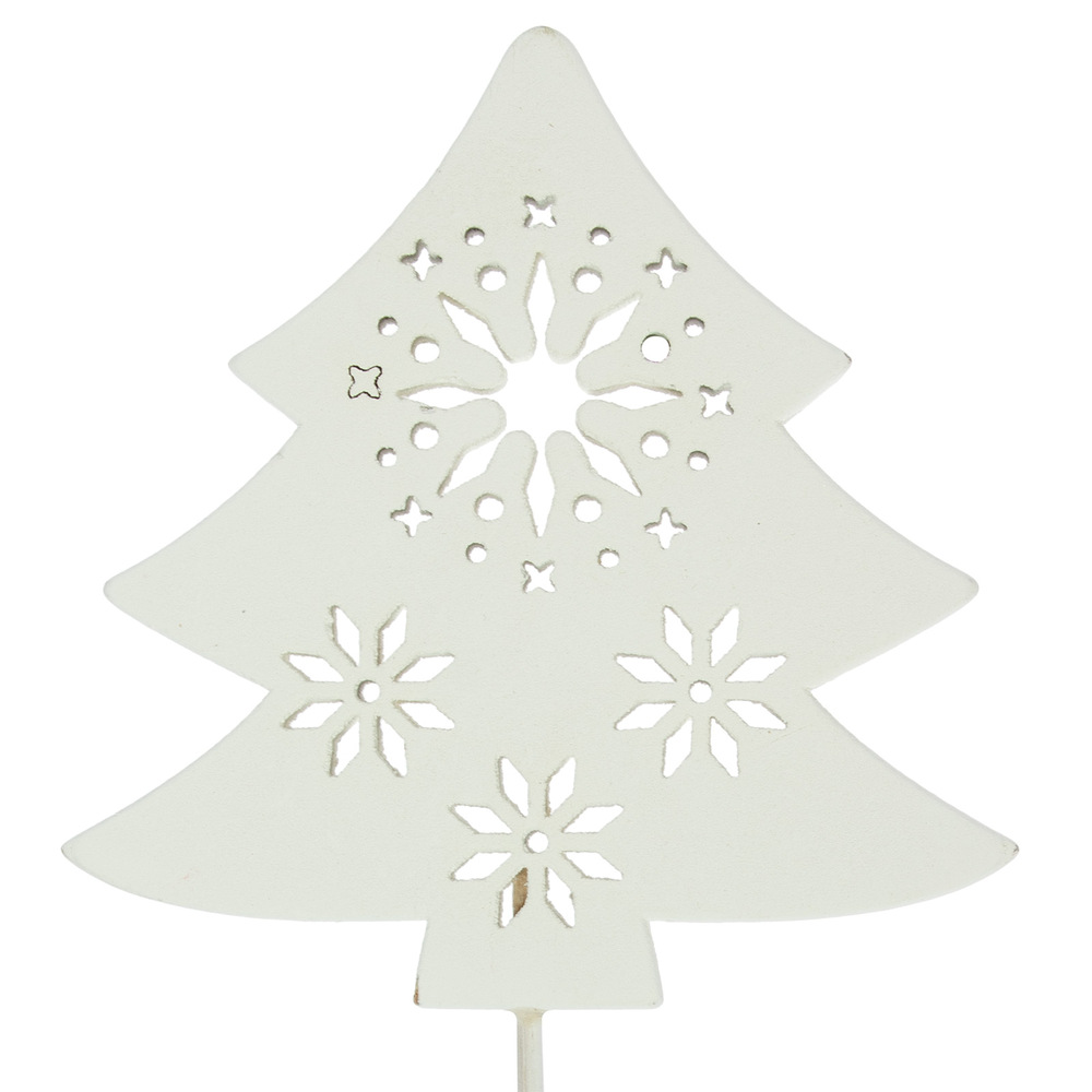 Ель на вставке (дерево), 8хН43 см Белый