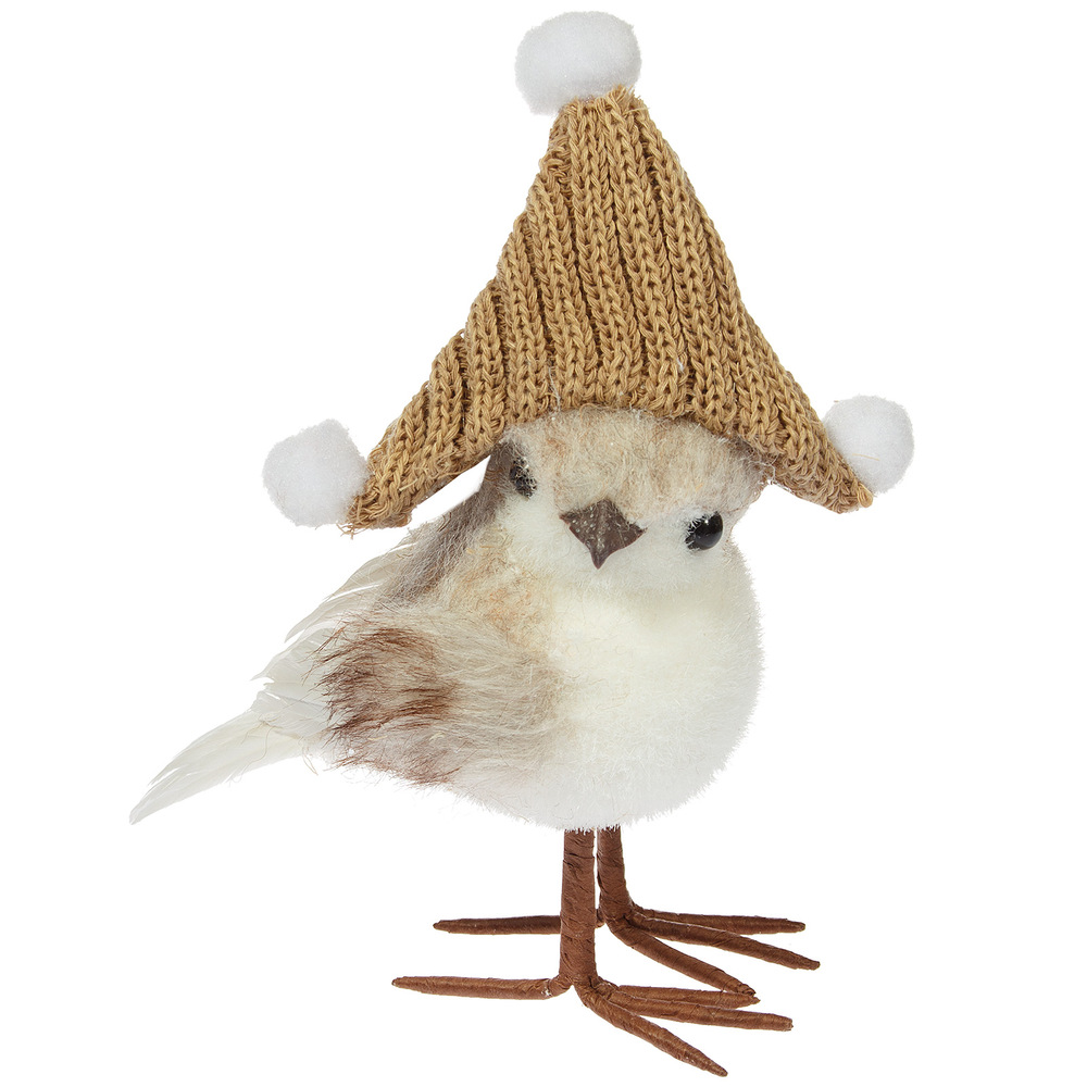 Фигура "Птичка" (войлок), 15x8,5xH20 см Серый