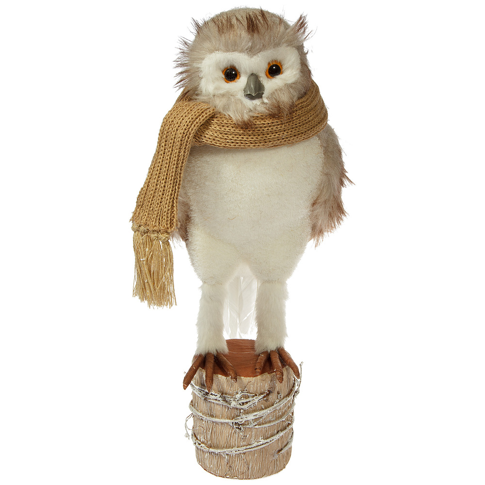 Фигура "Сова" (войлок), 13х13хН36 см Серый