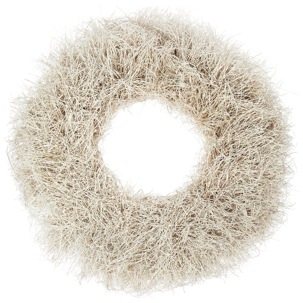 Венок плетеный (дерево), D34 см Белый