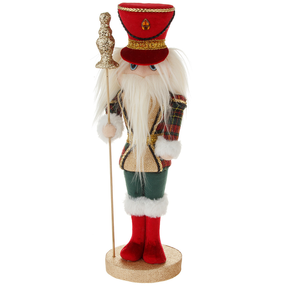 Фигура "Щелкунчик" (ткань), H41 см Красный