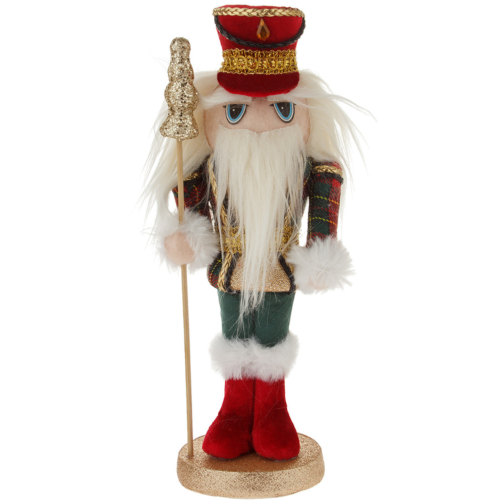 Фигура "Щелкунчик" (ткань), H28 см Красный