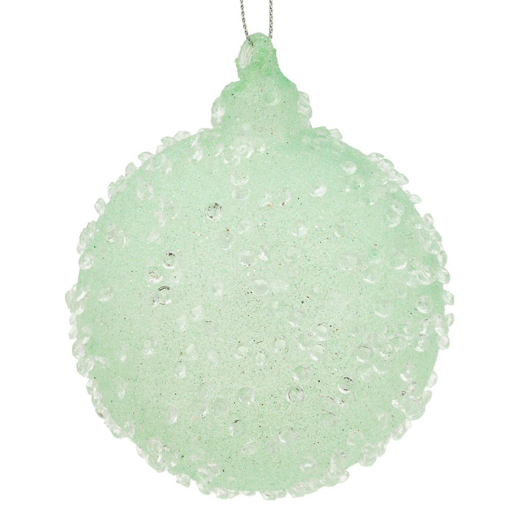 Елочная игрушка "Шар" (стекло), D8 см Светло-зеленый