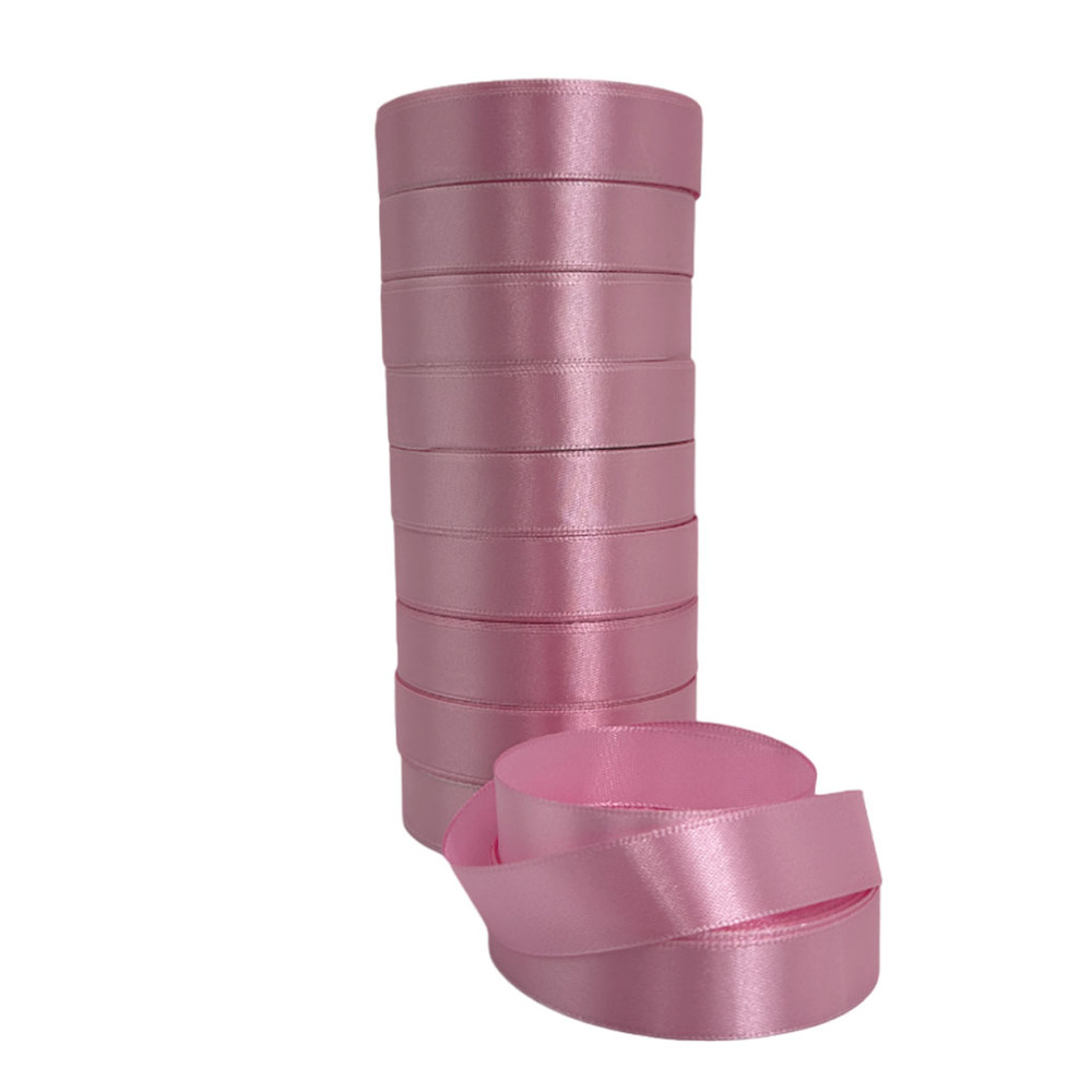 Лента атлас, 20 ммx25 ярд Розовый-сиреневый