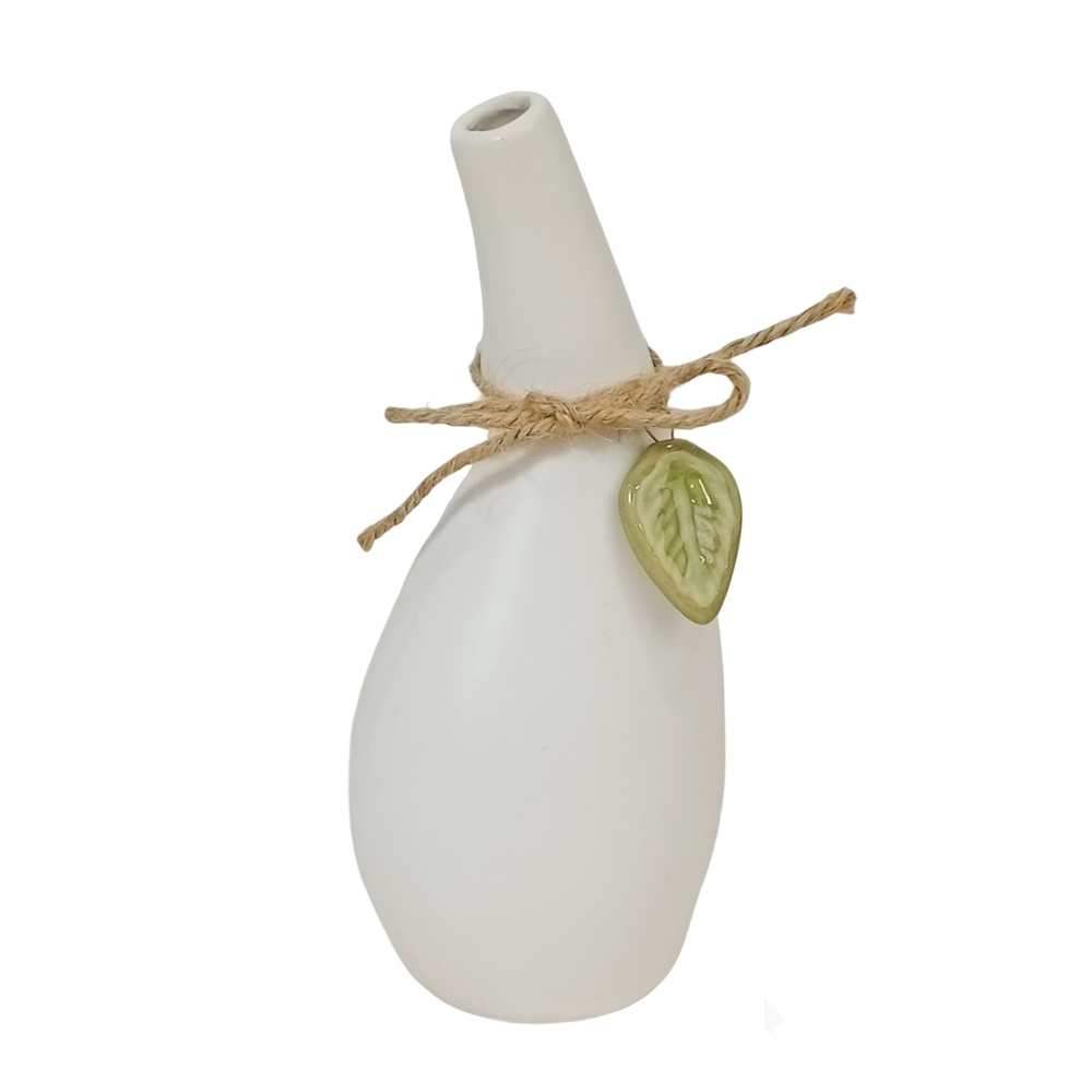 Ваза "Reactive" (керамика), D8xH18 см Белый