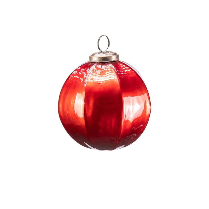 Елочная игрушка "Шар" (стекло), D10 см Красный