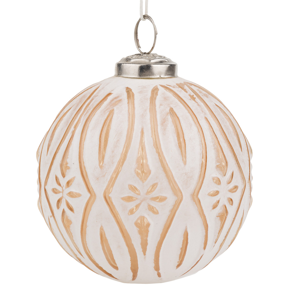 Елочная игрушка "Шар" (стекло), D10 см Золотой