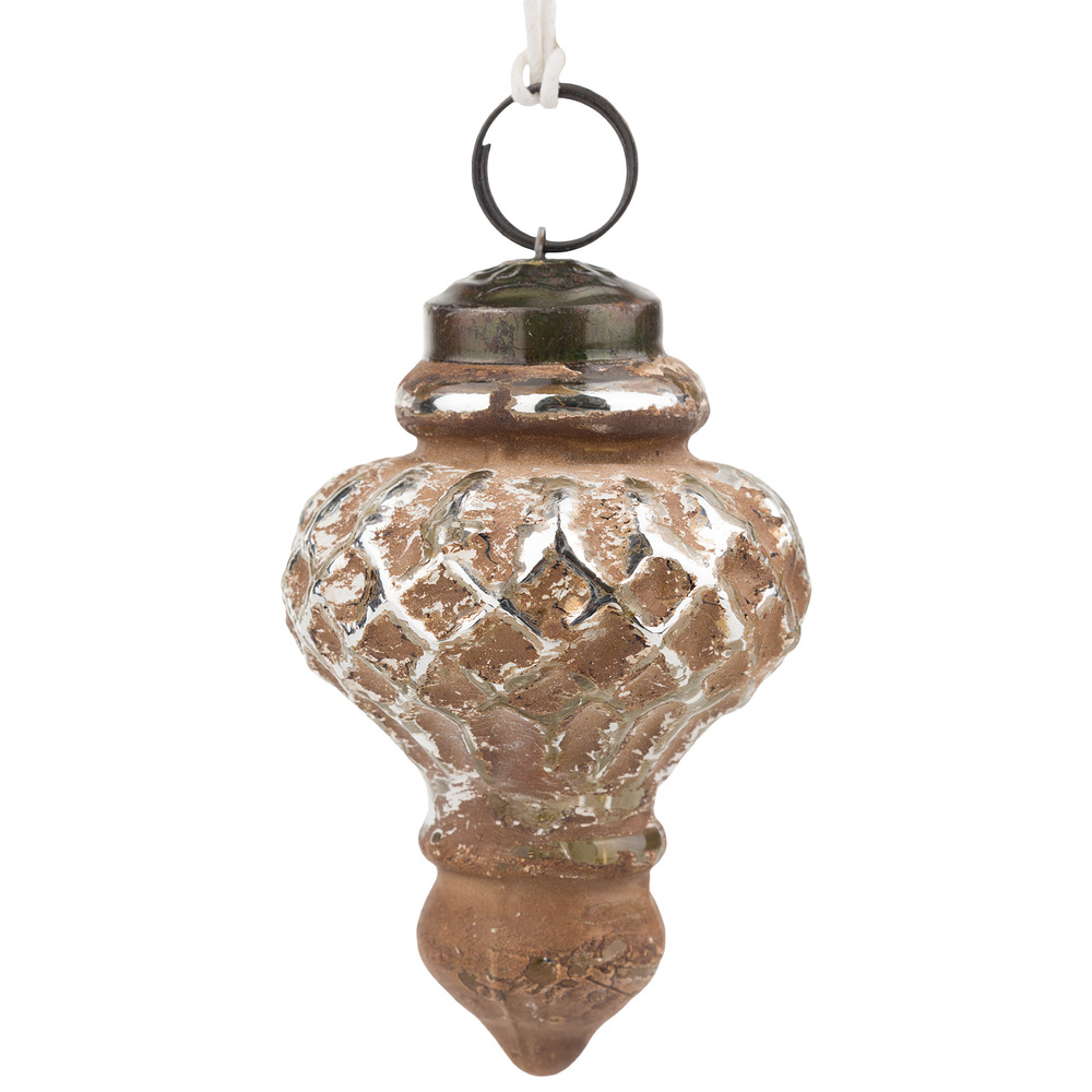 Елочная игрушка "Калабаш" (стекло), Н8 см Коричневый
