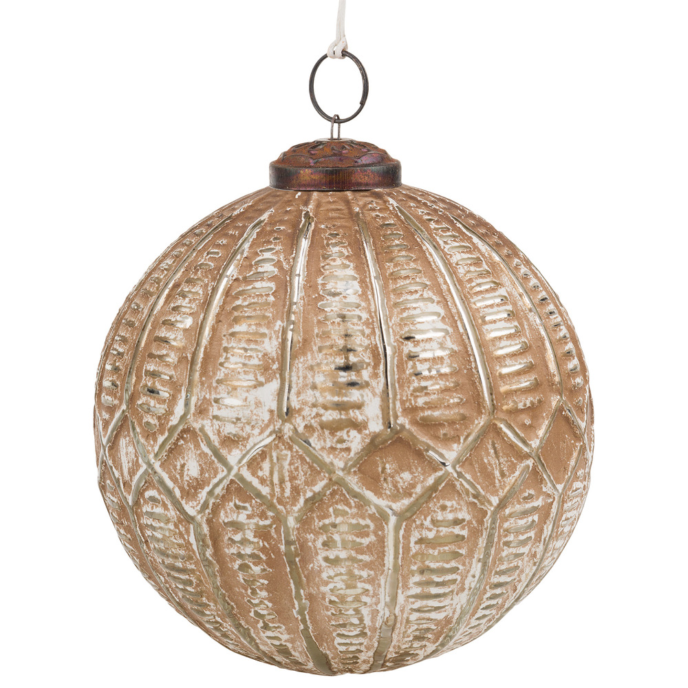 Елочная игрушка "Шар" (стекло), D12 см Коричневый