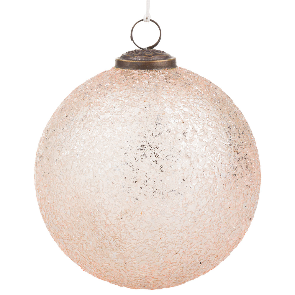 Елочная игрушка "Шар" (стекло), D13 см Розовый