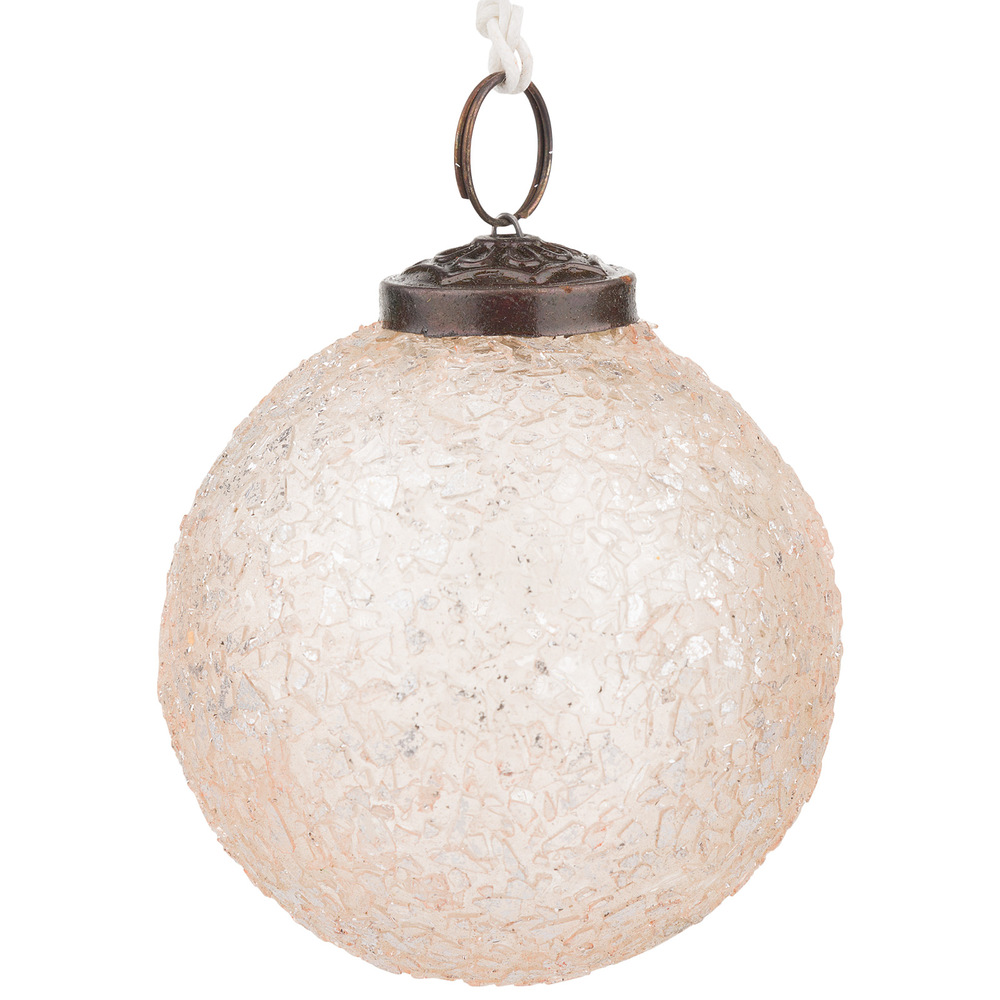 Елочная игрушка "Шар" (стекло), D7,5 см Розовый