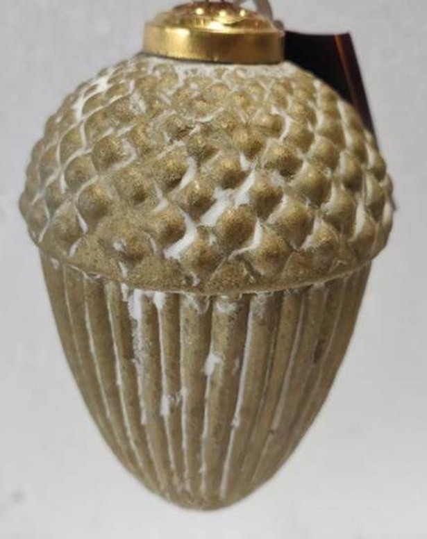 Елочная игрушка "Желудь" (стекло), D10 см Коричневый