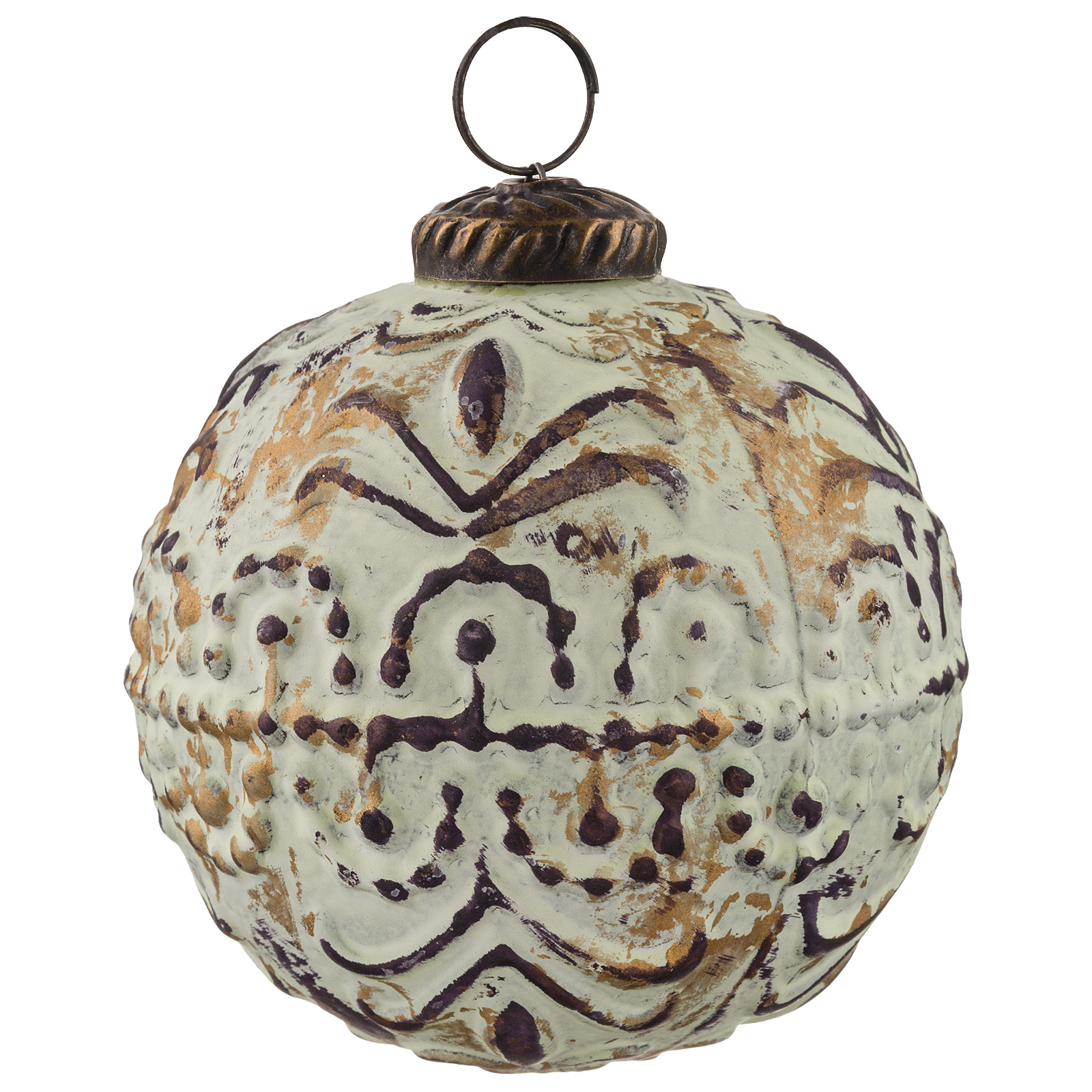 Елочная игрушка "Шар" (стекло), D10 см Зеленый