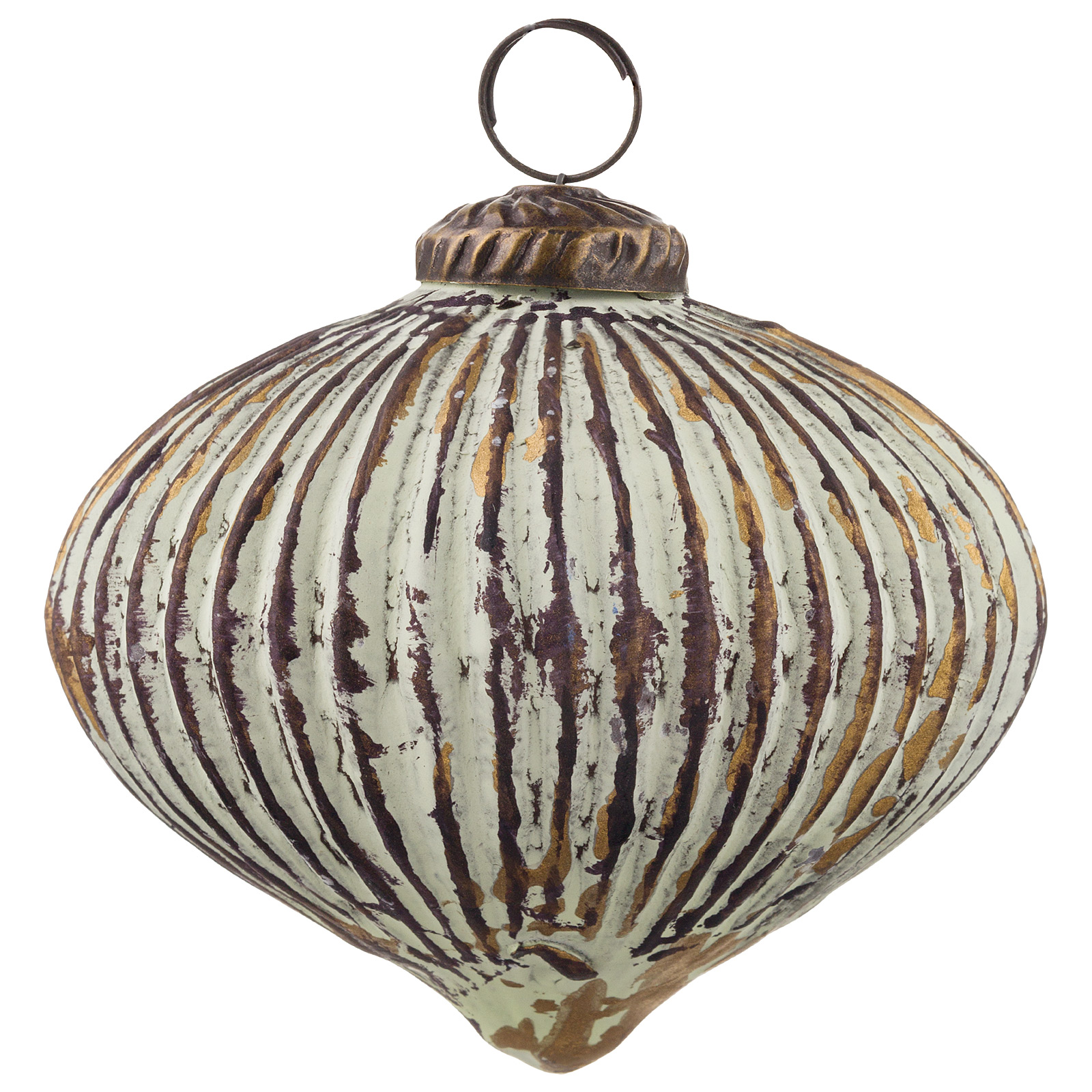 Елочная игрушка "Луковка" (стекло), D10 см Зеленый